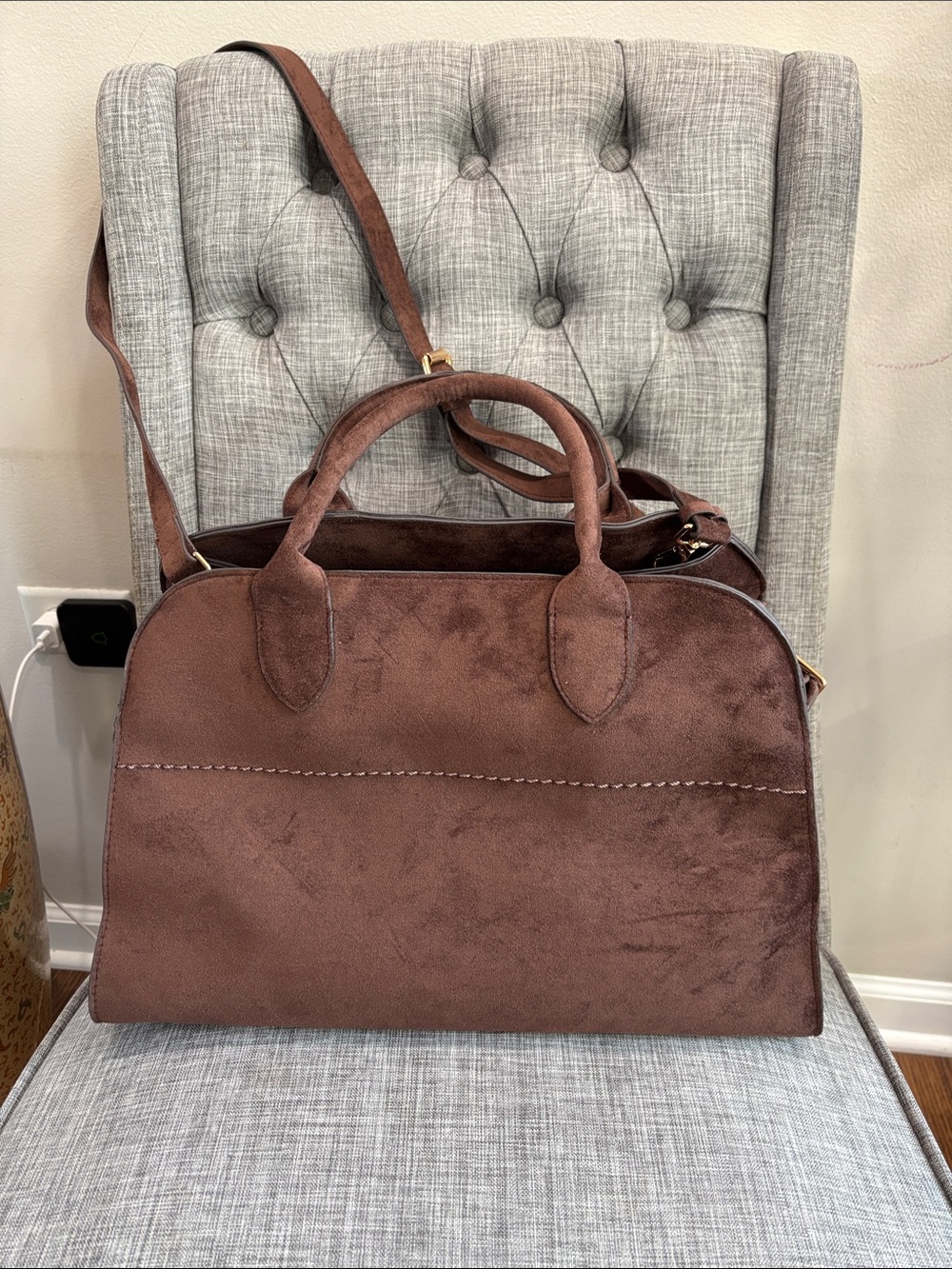 Classic Structured Women's Satchel Bag in Brown